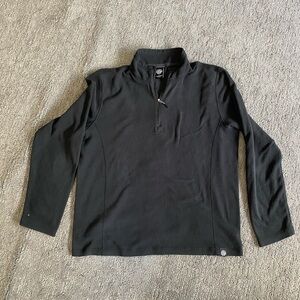 REI Coop Black Men's Fleece Pullover Quarter Zip Outdoor Wear Sweater